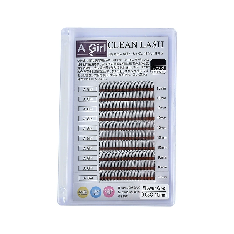 Накладные ресницы A Girl Clean Lash 10 мм для наращивания — дизайн «Подсолнух», идеально для эффектного образа!