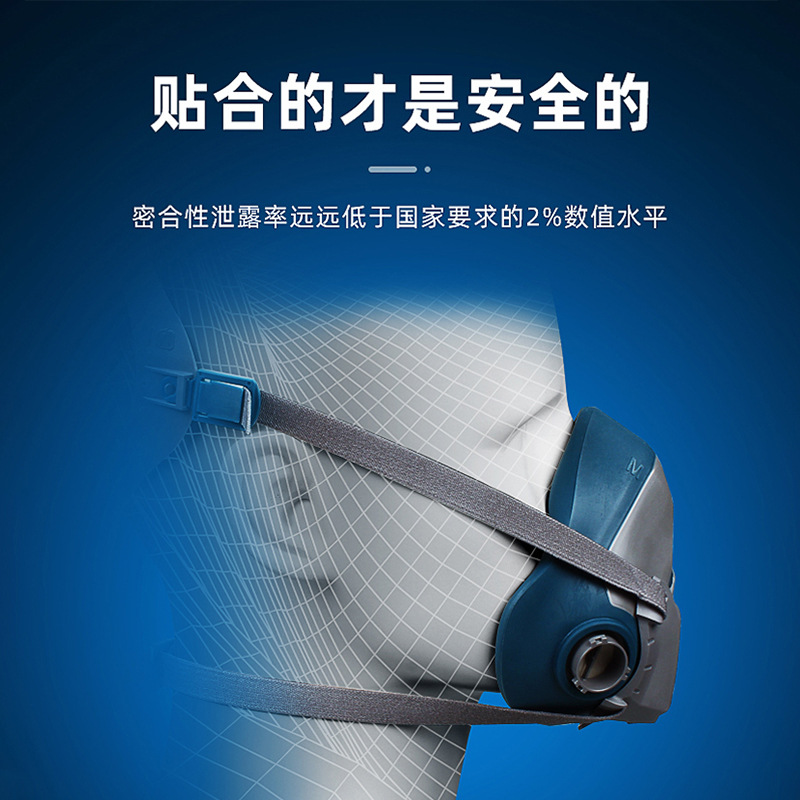 3M6502 industrial máscara de polvo pintura en aerosol pesticida máscara de gas Sola Media máscara al por mayor KN95 máscara protectora