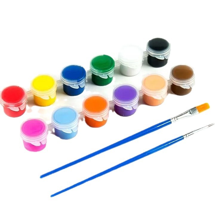 Tiras de pintura acrílica de 3 ml, 6 colores en una pieza, 5 ml, 12 colores, manualidades, pintura de yeso, pintura de piedras para colorear para niños