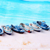 Маленькая реалистичная яхта, песчаный набор с аксессуарами, микро пейзаж, лодка