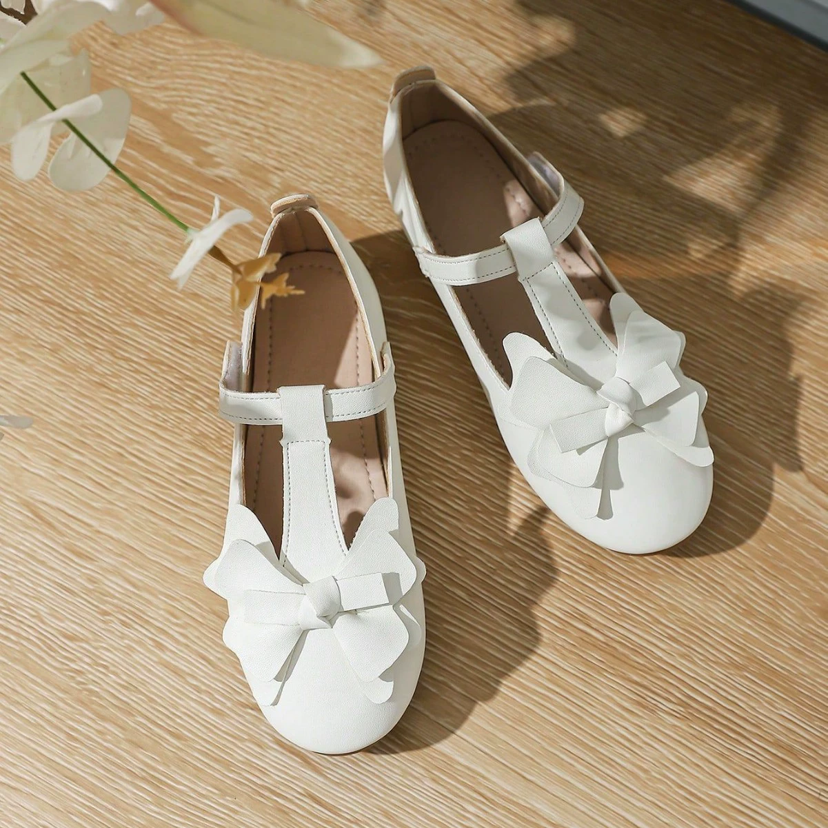 Трансграничная внешняя торговля детская кожаная обувь весной новый лук для девочек одиночная обувь