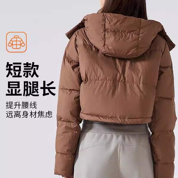 Damas de invierno pan corto chaqueta de plumón desmontable chaqueta con capuz pequeña chaqueta caliente ligera a prueba de viento
