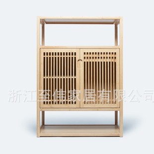 Bamboo Tea Table and Chair Set with Full Solid Bamboo Single Compartment Tea Side Cabinet for Home Use, New Chinese Zen Style Tea Brewing