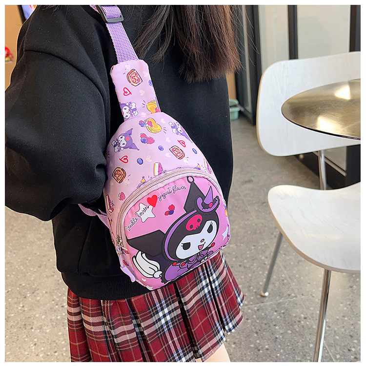 Wholesale of cute and trendy children's single-shoulder bags, large-capacity kindergarten baby travel chest bags, and casual girls' crossbody bags undefined