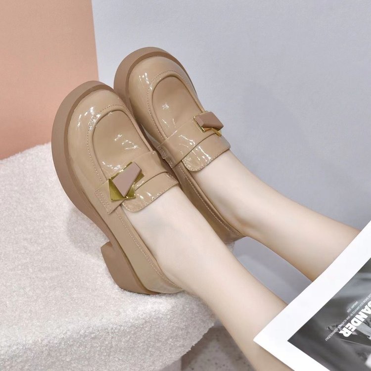 Damen Loafer Mit Plateausohle Und Absatz Für Schuluniformen_voghion.com