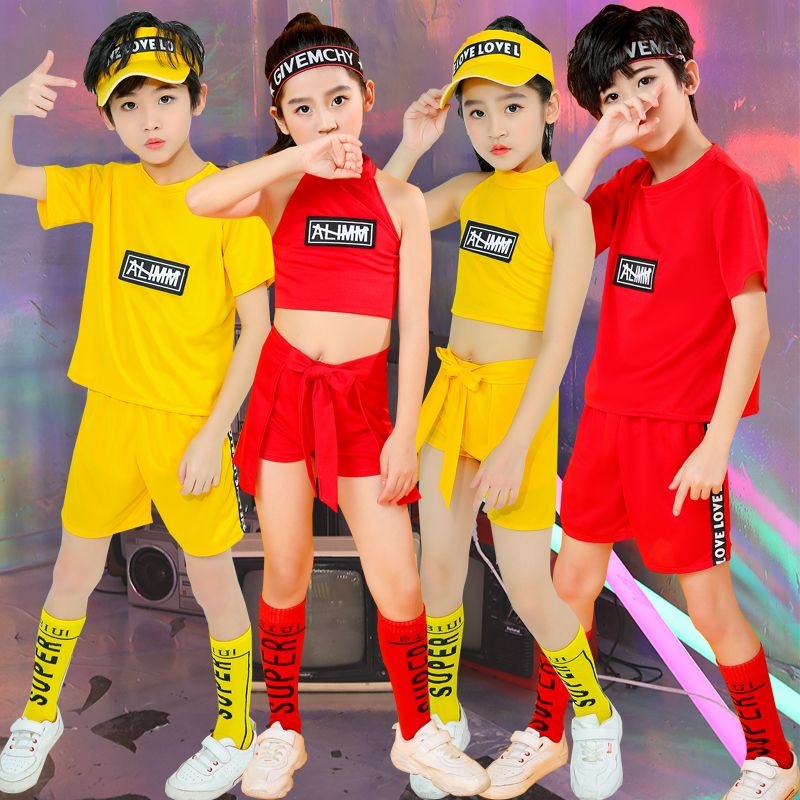 六一儿童啦啦队演出服小学生夏季运动会啦啦操表演服装爵士舞套装