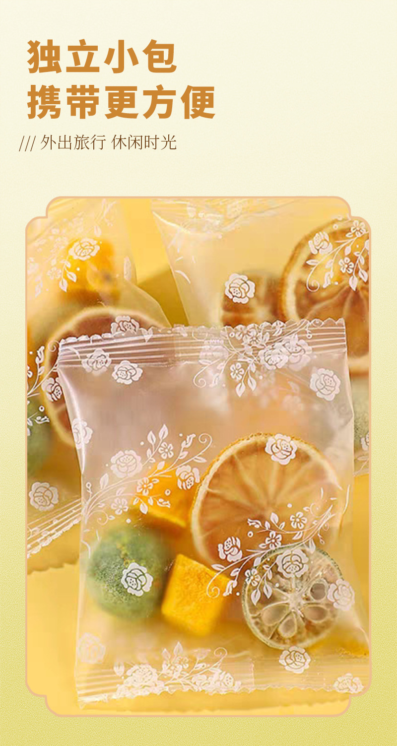 Kumquat Passion Fruit Tea Bags 10g x 10 Sugar Free Hot Brew Fruit Herbal Tea in use