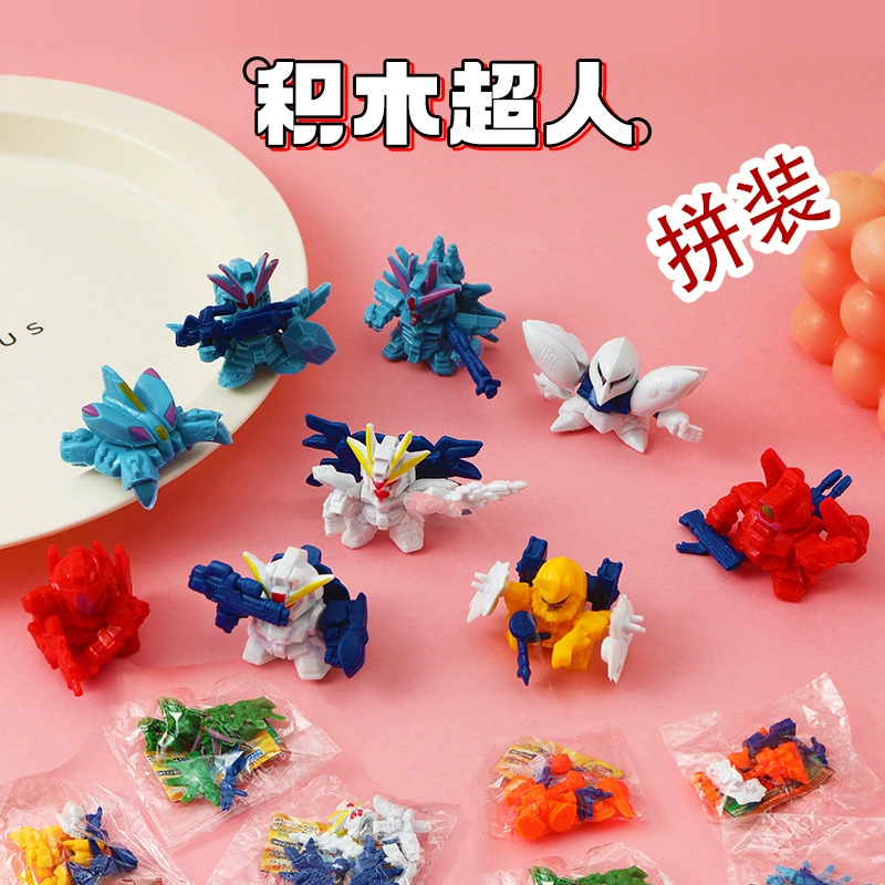 Совместимость с сетью красных строительных блоков куклы творческая сборка детских подарков оптом AI детские подарочные игрушки