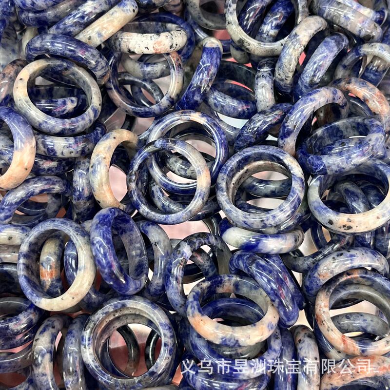 天然石水晶玛瑙玉髓圆环戒指戒圈跑环吊坠DIY饰品新中式 厂家批发|undefined