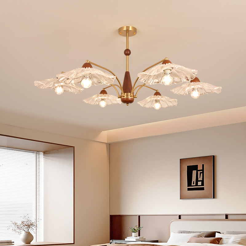 [Seleccionado estrictamente] Lámpara de sala de estar, luz nórdica, lujo, ambiente, lámpara principal de sala de estar, dormitorio de estilo antiguo, nueva lámpara Zhongshan 2025