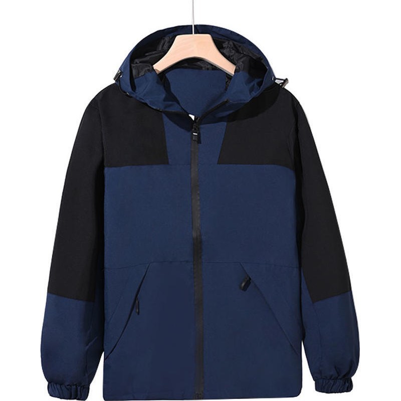 Cross-Border Export Jacket Embroidered with Logo Spring & Fall Color Matching Single-Layer Windbreaker Jacket Event Team Uniform Wholesale