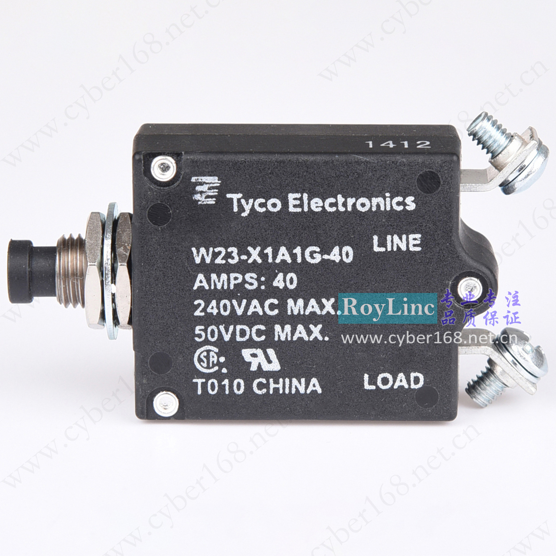 Tyco W23-X1A1G-40 40A 7-1393246-4 UL CSA船用起锚机热控断路器