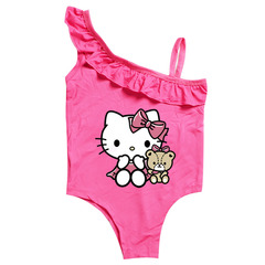 Hello KT 卡通印花女童裝跨境一件代發9114