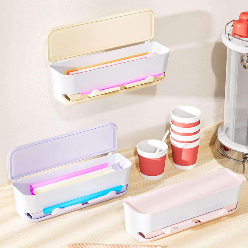 Porta palillos de pared, a prueba de polvo y con drenaje de agua, cesta plana para palillos de cocina, contenedor público para palillos de restaurante, caja de almacenamiento para cubiertos, cuchillos, tenedores y cucharas