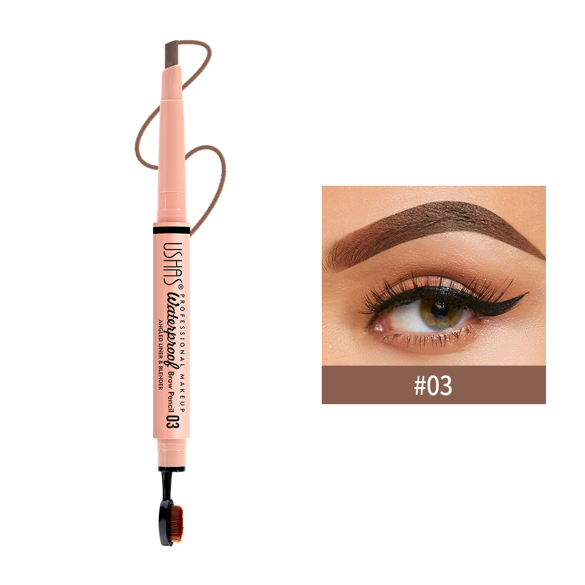 USHAS Amazon Cross-border spot crema de tinte de cejas juego de cepillos de cejas, cejas impermeables de larga duración, manchas TP353