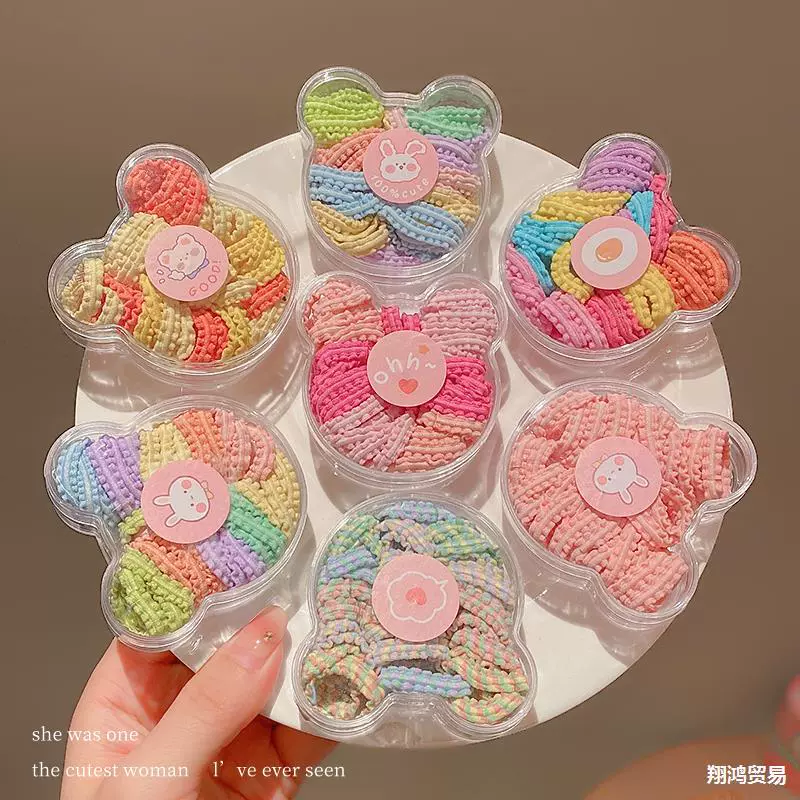 Детские кольца для волос не травмирует волосы Высокая эластичная головная веревка для девочек 2024 новая маленькая девочка резиновая лента для волос