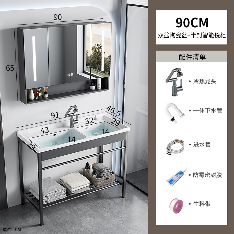 acero inoxidable doble lavabo cerámica un todo soporte lavabo profundizar lavabo lavabo lavabo lavabo