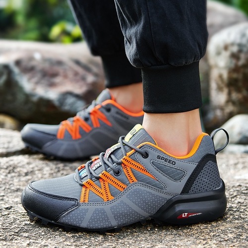 Summer New Lightweight Breathable Men's Net Shoes Outdoor Sports Casual Net Face Shoes Men Anti-Slip Physical Training Hiking Shoes