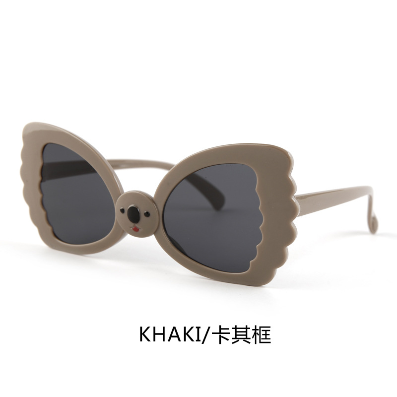 Niños, niñas y niños, gafas de sol, arco, marco de forma especial, gafas de color caramelo, moda cóncava, gafas de sol extrañas