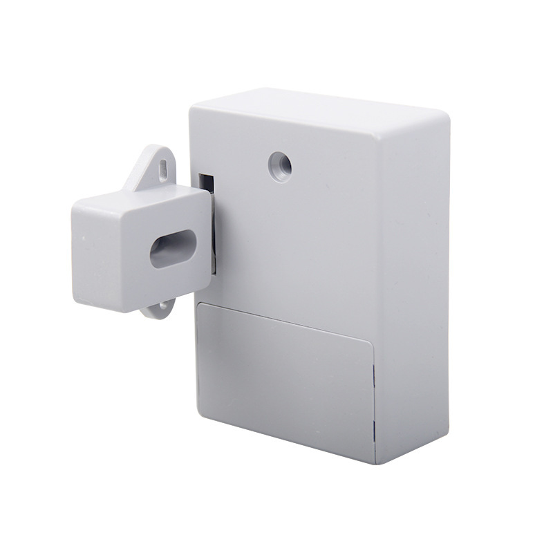 Invisible electronic induction drawer lock with holes