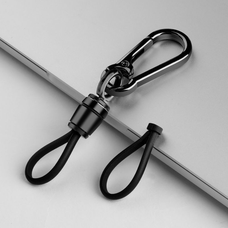 Llavero de los Hombres Nuevo llavero de coche metal 2023 simple llavero adornos de alta gama anti-perdido cuerda de cuero Doble