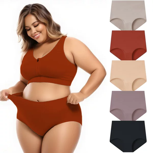 Cross-border European-size American-size foreign trade ladies underwear cotton plus-size high waist abdomen underwear Amazon hot selling