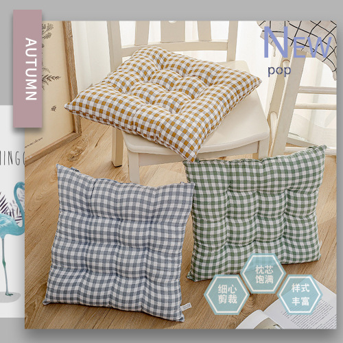 Square cotton and linen cushions, chair cushions, office cushions, thickened student cushions, female classroom stools, drop shipping