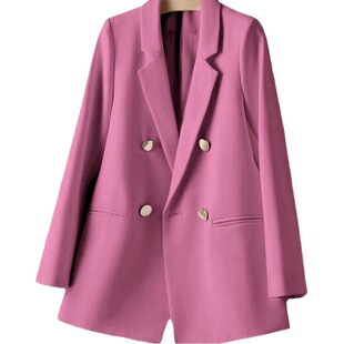 Casual suit jacket for women 2024 new spring and autumn small black design sense niche popular small suit this year