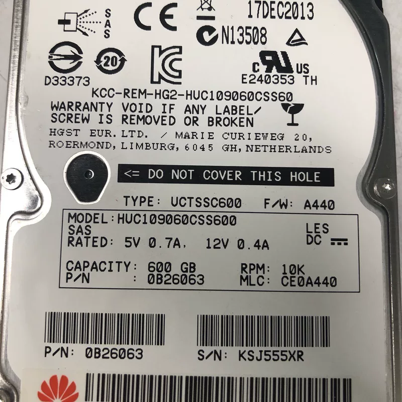 Оригинальный 600G SAS 2.5-дюймовый жесткий диск сервера HUC109060CSS600 серверный диск 6
