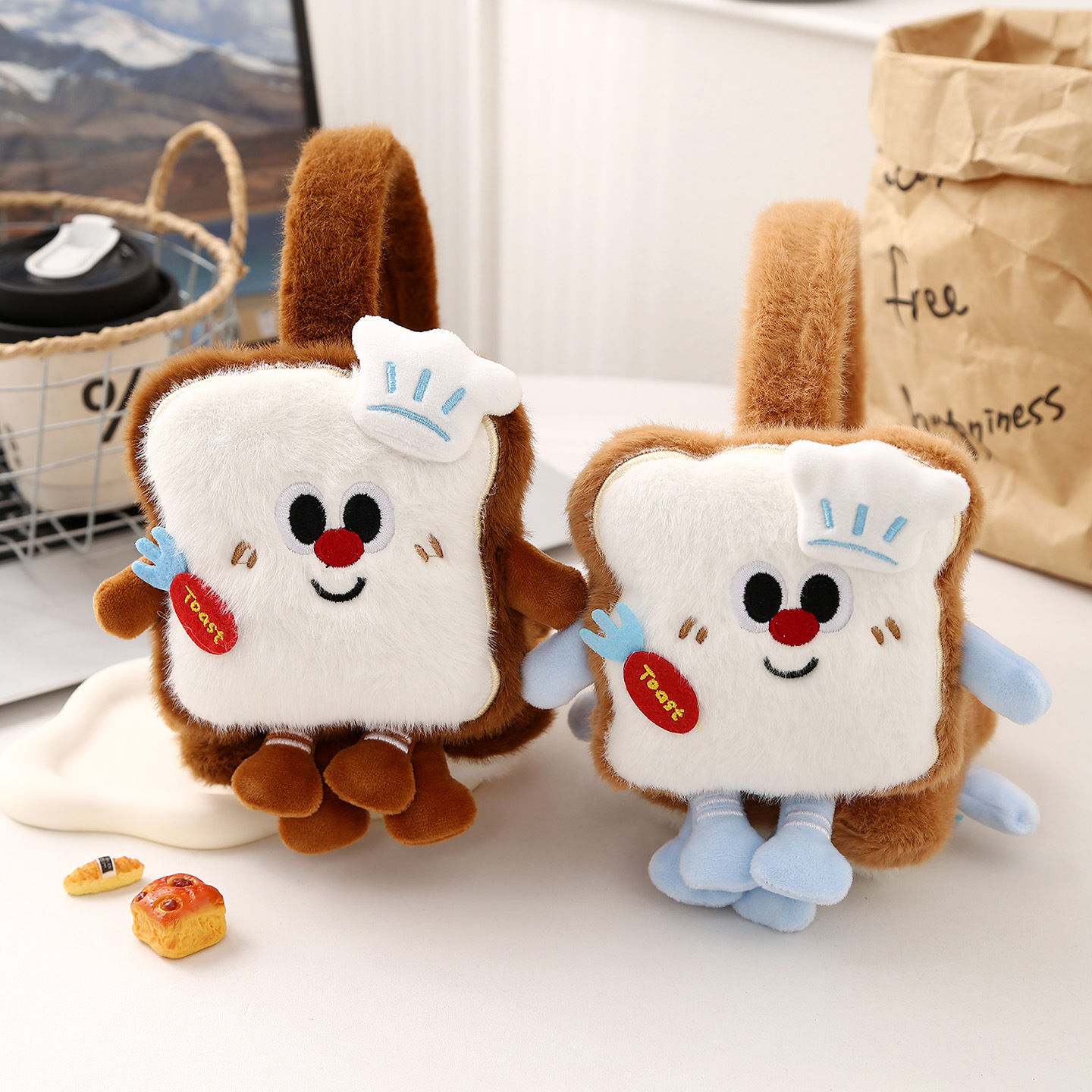 Mujeres de invierno para niños, bolsas de oídos cálidas para niños, niños, niños, niños, protección contra el frío, protección contra el viento, auriculares de dibujos animados