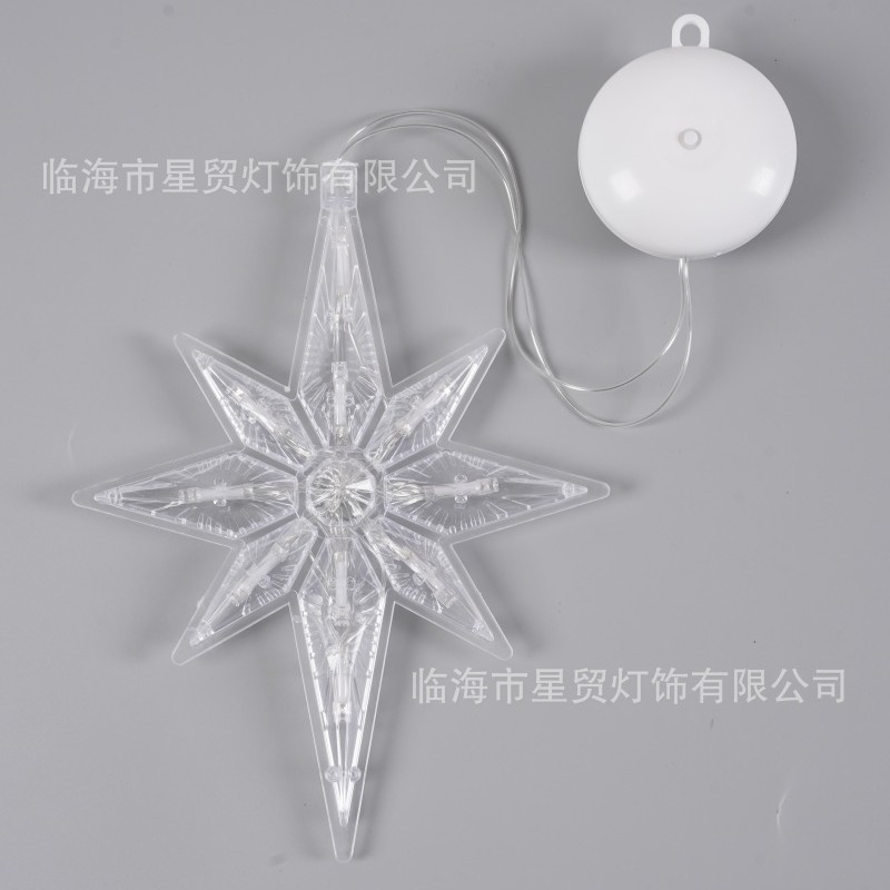 Transfronterizo LED lámpara de lechón decorativa de Navidad muñeco de nieve árbol de Navidad de cinco puntas cortina de la batería lámpara de vacaciones pequeña lámpara de color