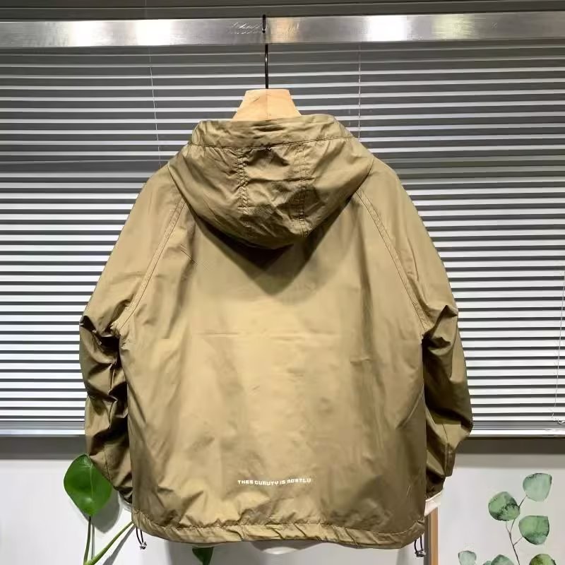 1 Herren-Frühlingsjacke mit großen Taschen, Kapuzenjacke mit Reißverschluss, lässiger, lockerer Pullovermantel, trendig_voghion.com