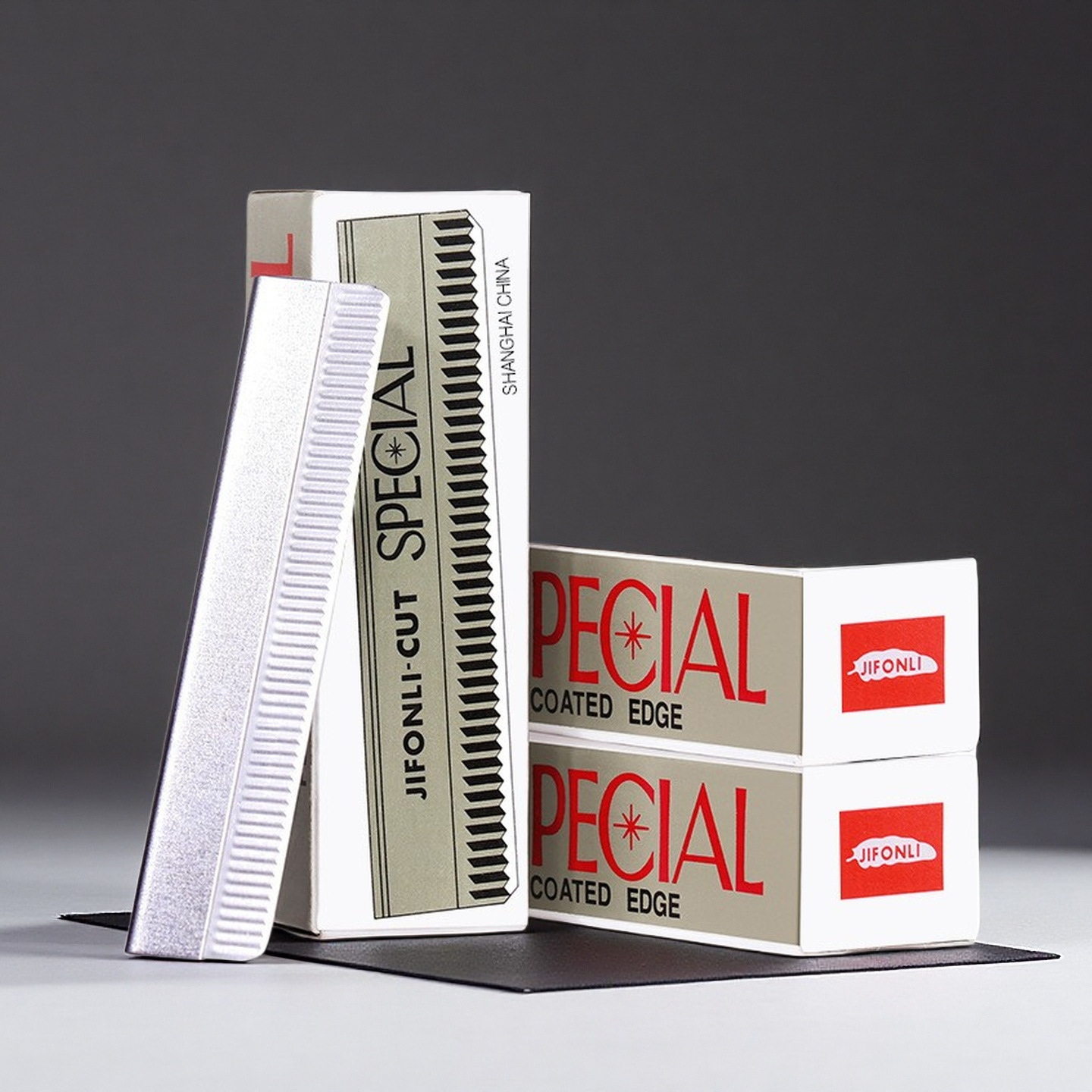 福利品 羽毛牌修眉刀片 不锈钢合金剃眉刀剃毛刮毛刀10片装