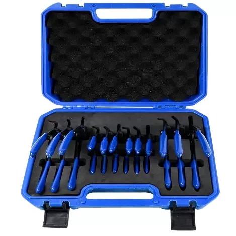 厂家货源 旋钮式内外开口可调式挡圈钳直头弯头 卡环卡簧钳 汽修