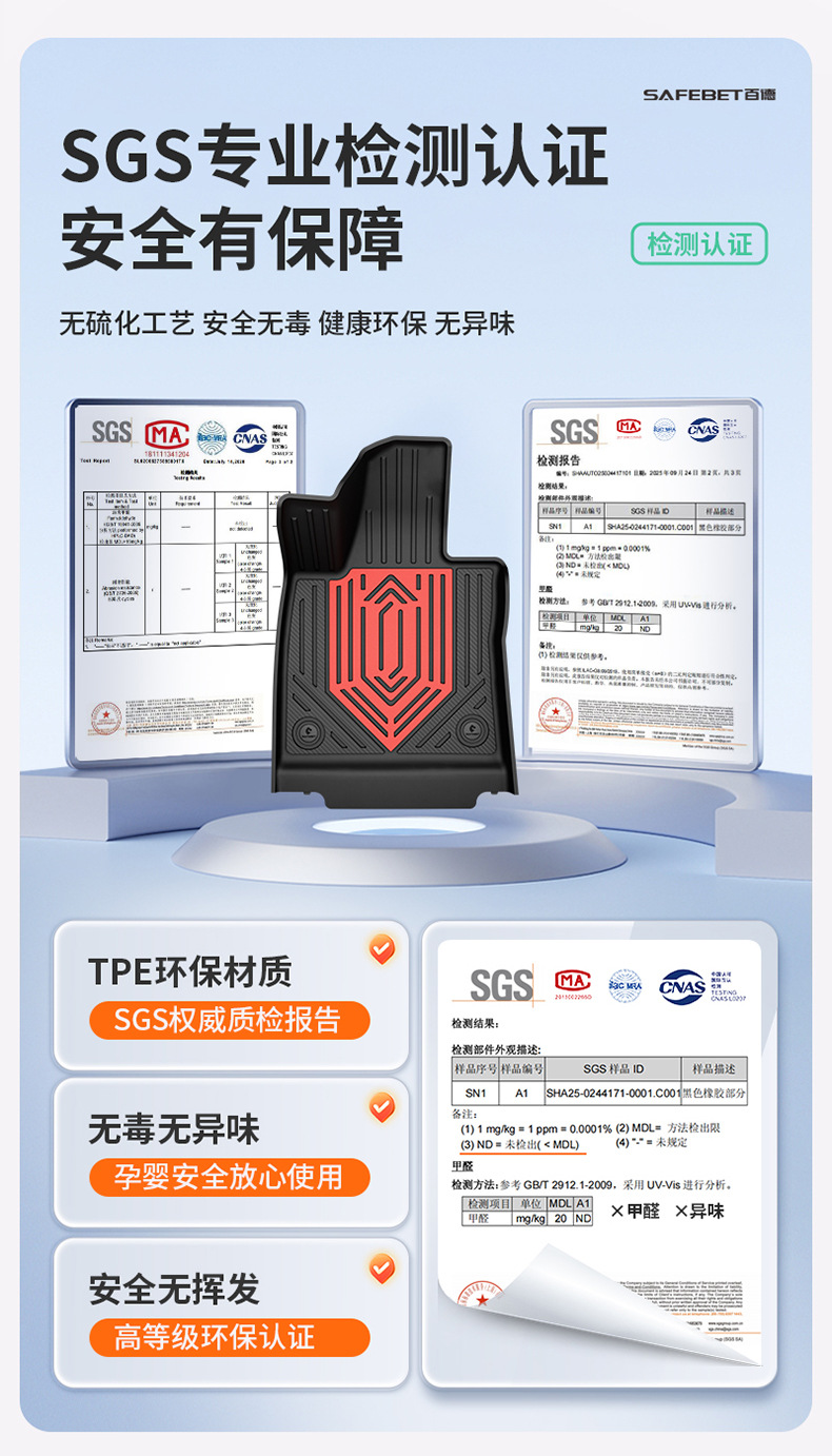 Suitable for Shangjie Z7 Z7T H5 Special Vehicles, Colorful Tpe Car Floor Mats, Car Accessories, Trunk Mat