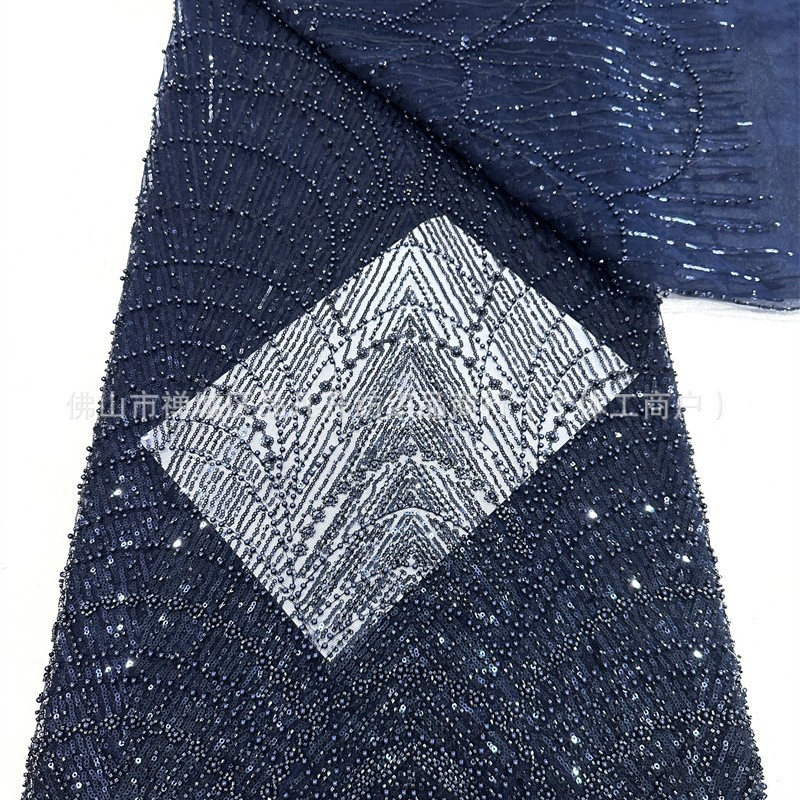 Tejido de bordado de industria pesada, tejido de bordado de sequinilla, tela de malla, cuentas de bordado, fabricantes de tela de bordado en stock al por mayor