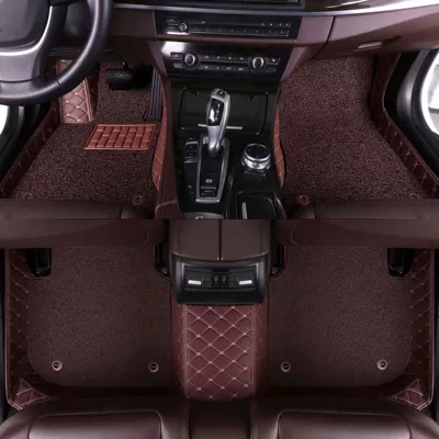 Modelə uyğun ayaqaltı – Q7 all-inclusive car mat - ordinary-double-curry-curry-silk-circle