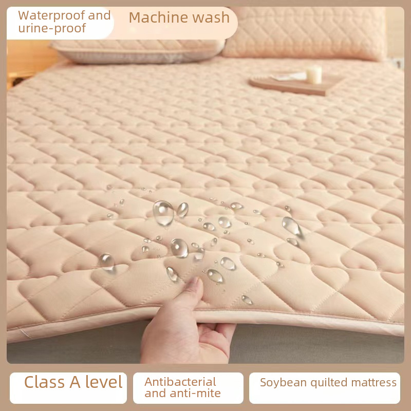 A-class antibacterial soybean-filled waterproof mattress pad for student dorms, single-person use, double-person foldable cushion, bed mattress