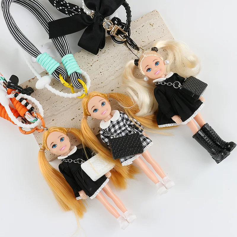 Backpack, Barbie doll, climbing pendant, keychain, Chanel style