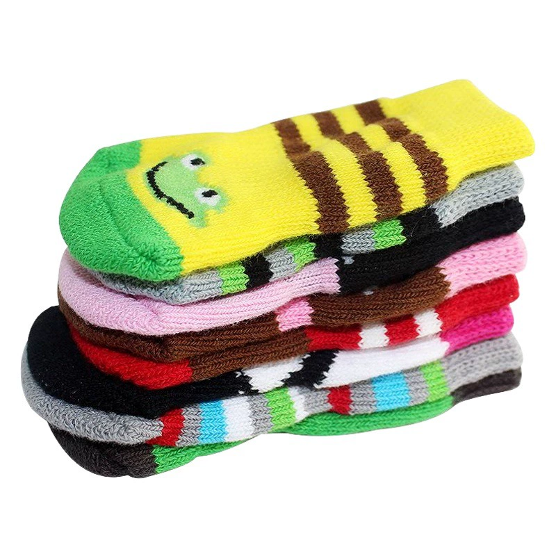 Хлопчатобумажные носки для домашних животных Носки для домашних животных 4 шт. Носки для собак с противоскользящим дном и защитой от царапин 6