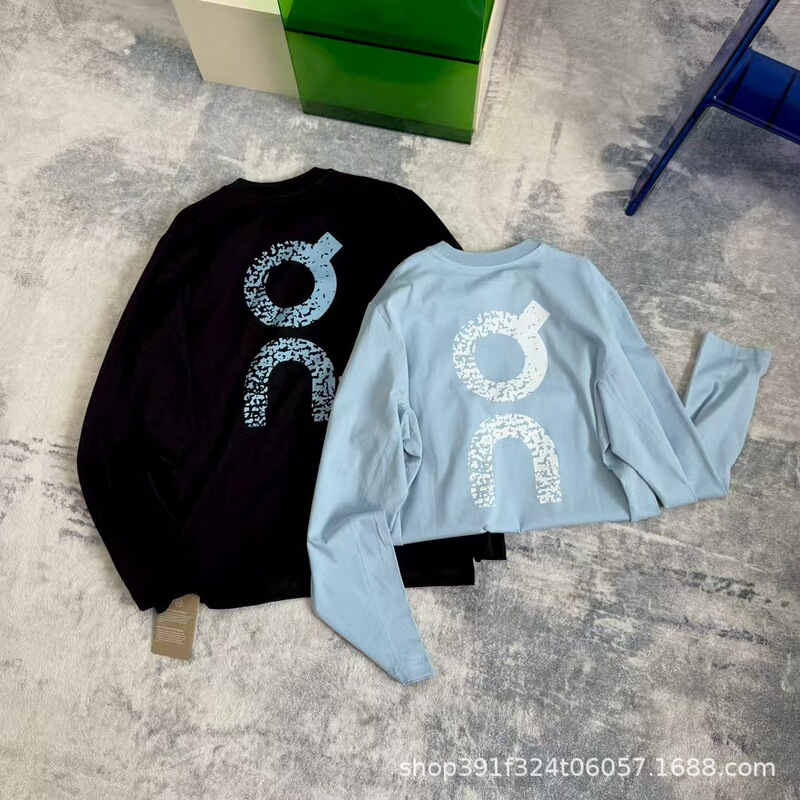 ON昂跑潮牌春秋款情侣后背涂鸦印花打底衫男女款宽松圆领卫衣上衣|undefined