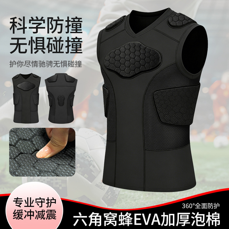 Wholesale Basketball Anti-Collision Vests, Football Shoulder and Waist Protectors, Compression Sportswear Vests, Sleeveless Rugby Sports Protective Gear Wholesale Basketball Anti-Collision Vests, Football Shoulder and Waist Protectors, Compression Sportswear Vests, Sleeveless Rugby Sports Protective Gear
