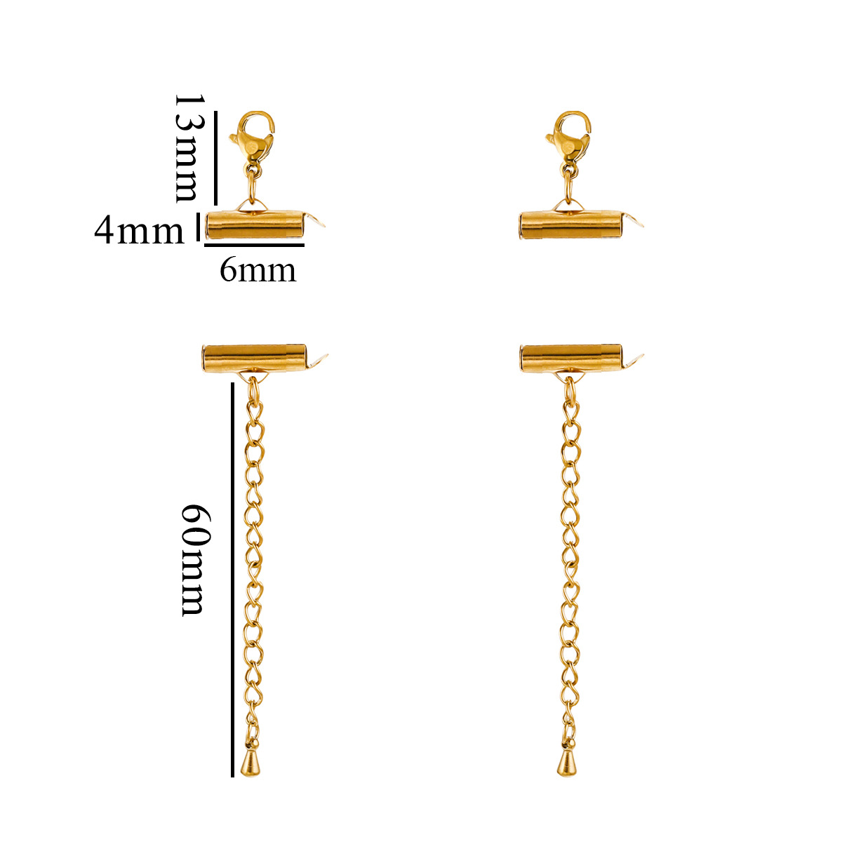 Tubo de cadena de perlas de acero inoxidable conjunto de collar de pulsera moda universal tubo hueco de ranura única tubo deslizante hebilla diy accesorios de joyería image 17