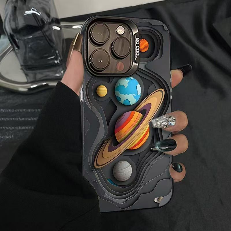 Cosmic Planet-Themed Phone Case Suitable for Apple 17 Pro Max, Personalized Energetic Case for iPhone 16/15/14, Text 13 Cosmic Planet-Themed Phone Case Suitable for Apple 17 Pro Max, Personalized Energetic Case for iPhone 16/15/14, Text 13