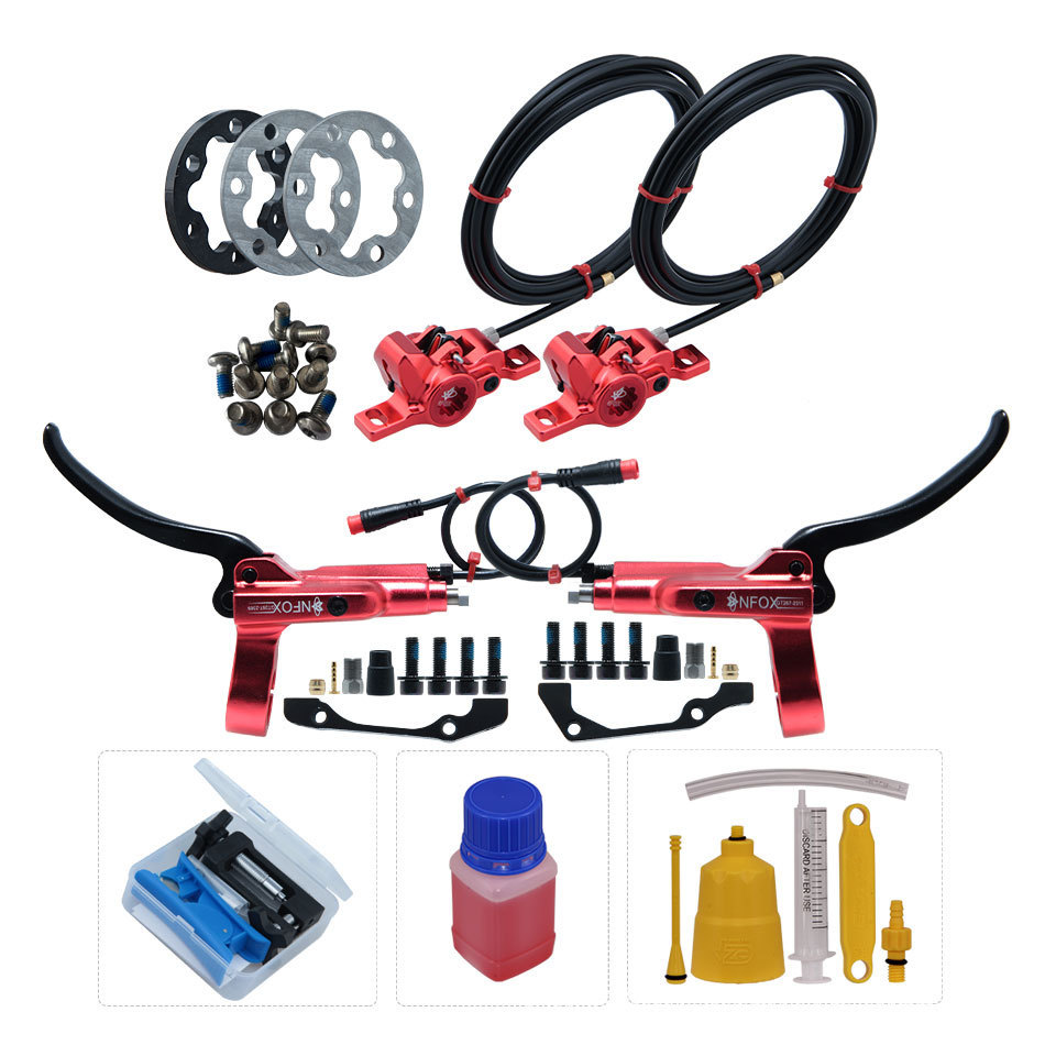 NFOX scooter eléctrico freno de aceite freno de disco hidráulico disco de aceite de bicicleta freno de apagado de doble freno GT267 derecha