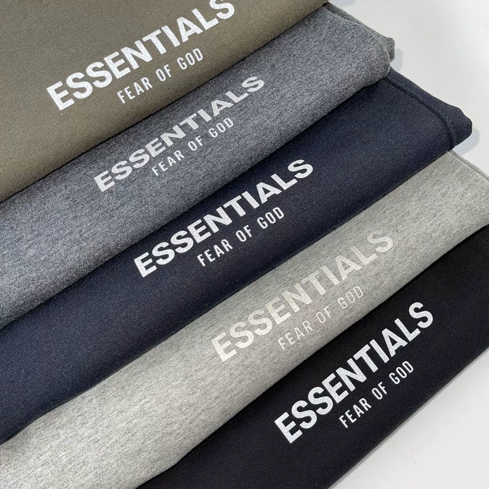 FOG многослойные ESSENTIALS светоотражающие буквы спортивные шорты хай street мода бренд черные шорты мужские летние три четверти pants