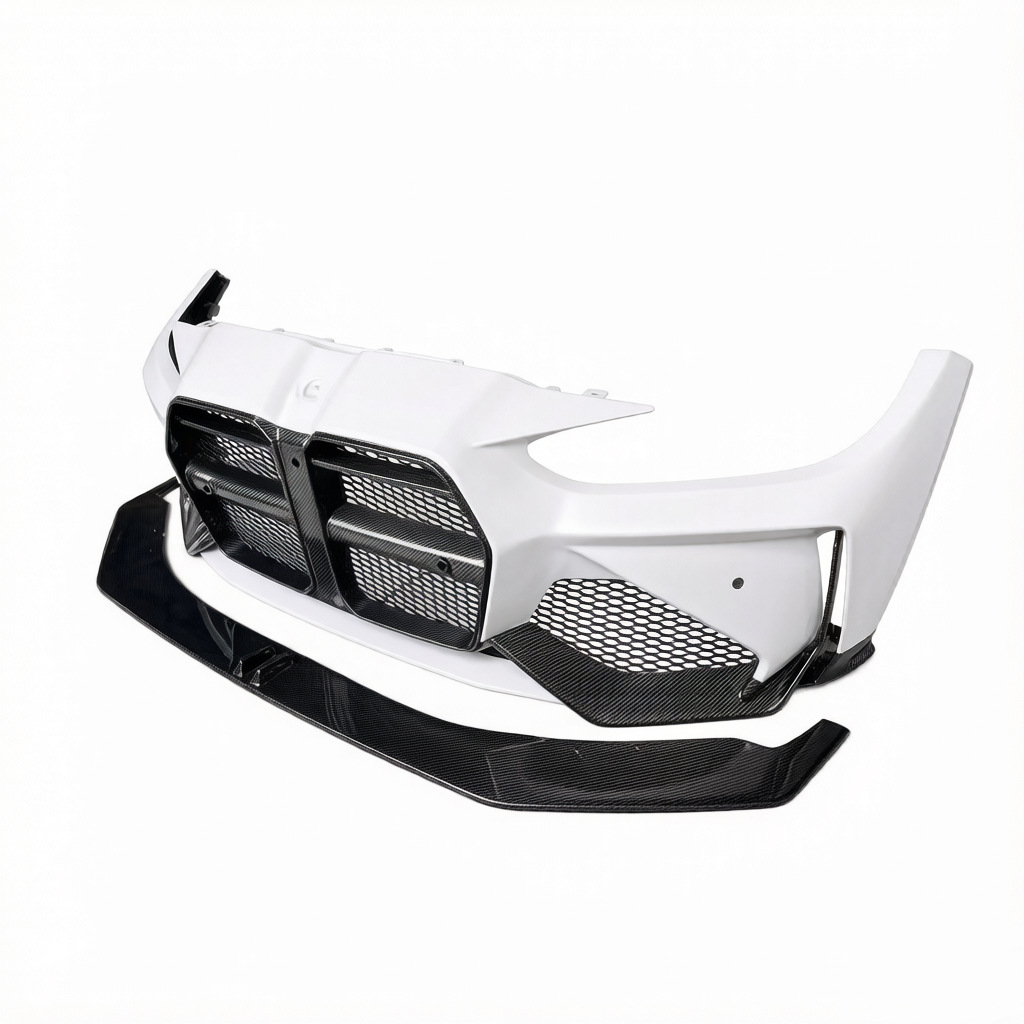 Suitable for BMW M3 M4 G80 G82 dry carbon fiber front bumper modification AD style front bumper body kit