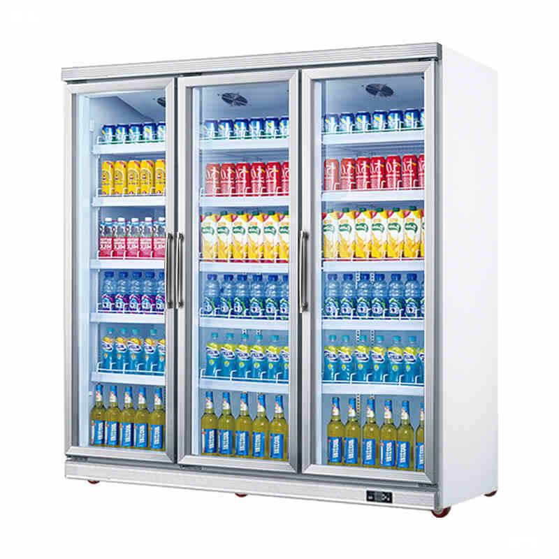 慕雪三门饮料柜商用冰柜双门立式冰箱超市冷藏保鲜风冷展示柜定金|ru