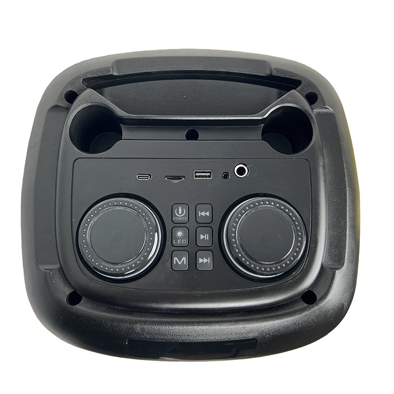 Fabricante de venta caliente doble altavoz de 8 pulgadas 40W tienda de venta Bluetooth K canción con micrófono inalámbrico