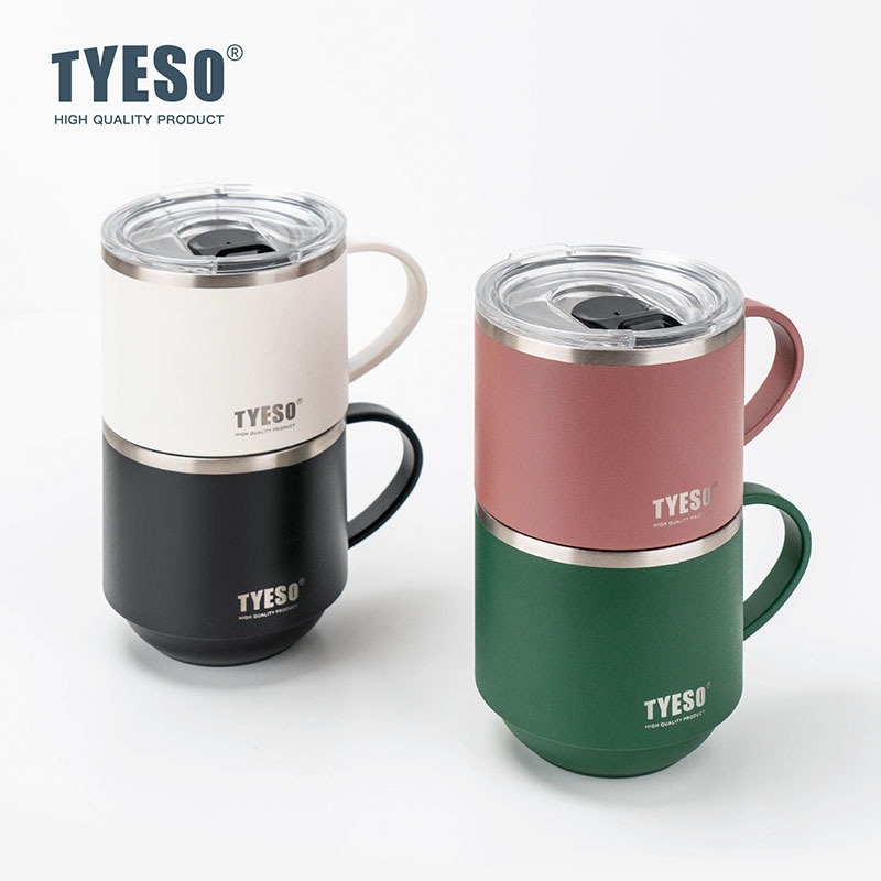 Tyeso TYESO304 스테인레스 스틸 머그잔 크리 에이 티브 패션 유럽 커피 컵 사무실 절연 물 컵